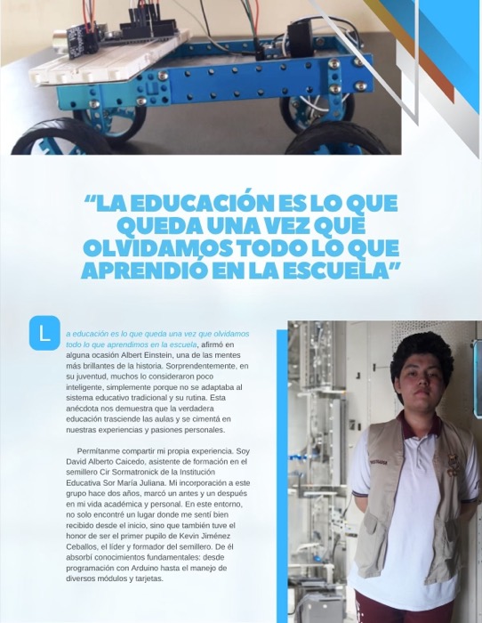 CosmoTec, página 2: diseño editorial de Alvaro Cardenas Orozco