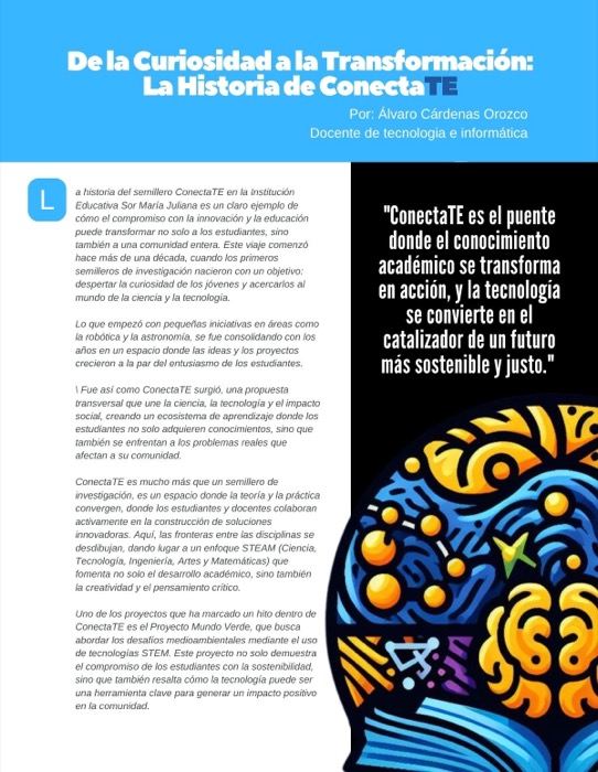 CosmoTec, página 8: diseño editorial de Alvaro Cardenas Orozco