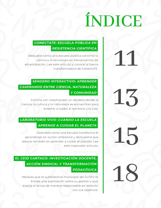 Voces que Transforman, página 3: diseño editorial de Alvaro Cardenas Orozco