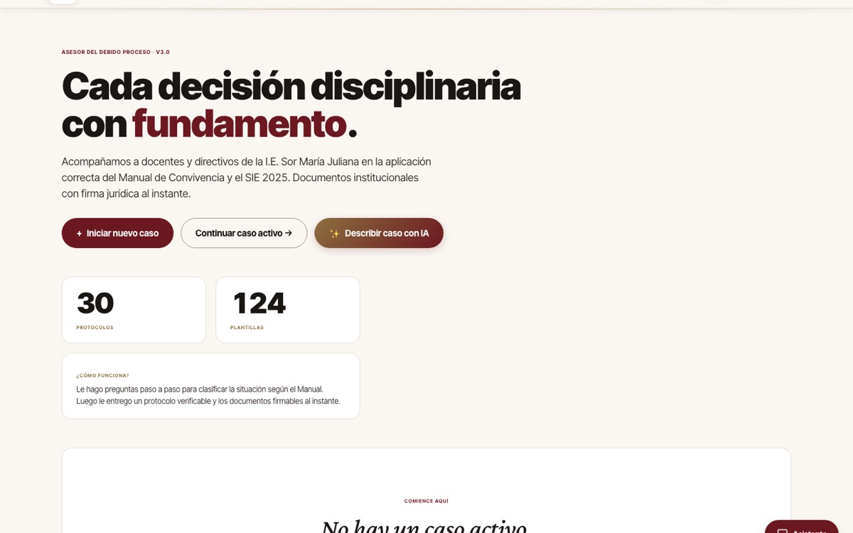 Captura de la aplicación ConciencIA